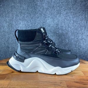 Sorel Kinetic Rnegd Sport Boot Womens 7 Black White Waterproof Lace Up Shoes